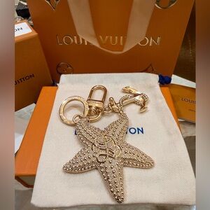 Louis Vuitton Gold Starfish Key & Card Holder Charm